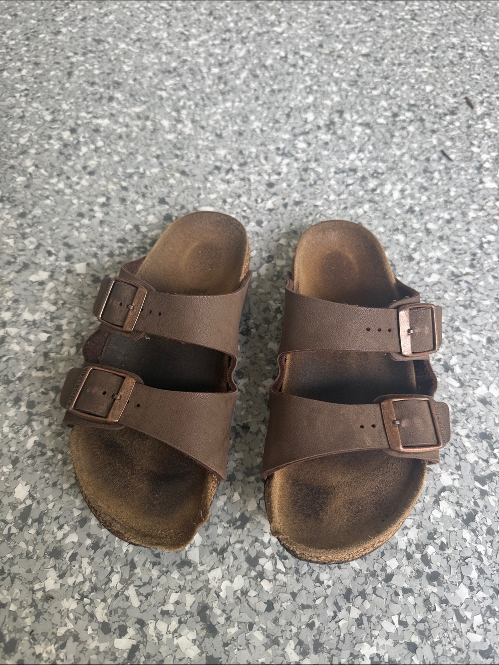 Birkenstock Kids Brown Two-Buckle Sandals